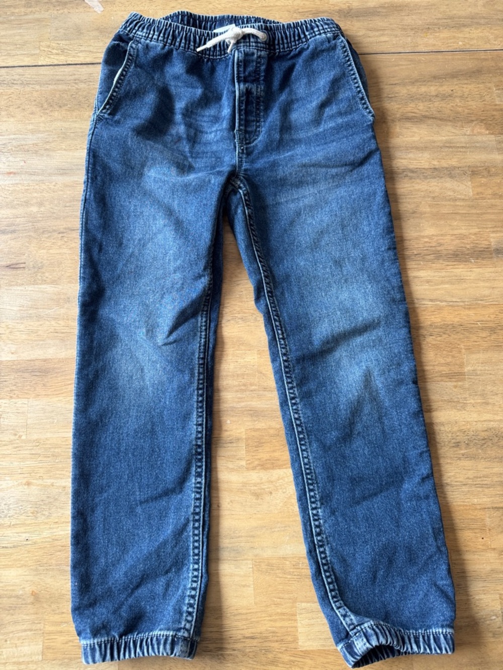 GAP Kids Dark Blue Elastic Waist Denim Joggers